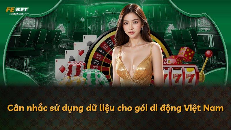 Cân nhắc sử dụng dữ liệu cho gói di động Việt Nam
