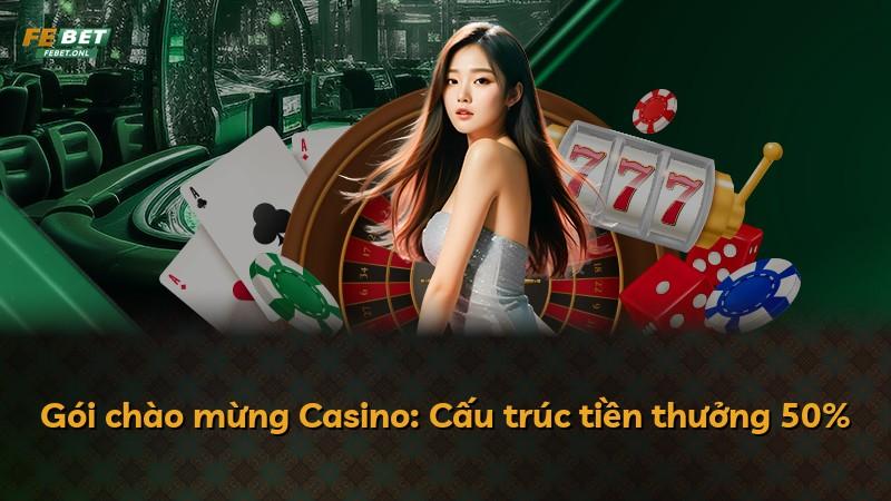 Gói chào mừng Casino: Cấu trúc tiền thưởng 50%